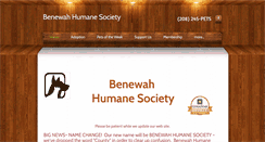 Desktop Screenshot of benewahhumanesociety.org